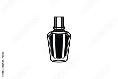 Vintage Style Perfume Bottle Illustration