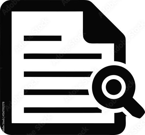 Search Document Icon Vector Illustration