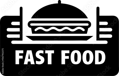 Fast Food Menu Board Icon Vector Illustration