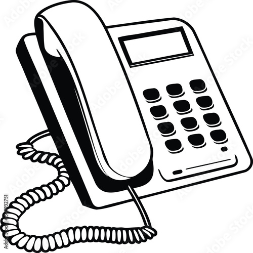 Vintage Telephone Illustration