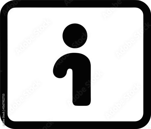 Information Icon in Square Frame Vector