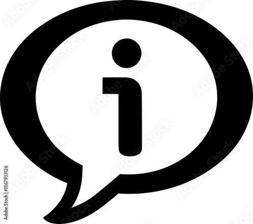 Information Icon with Speech Bubble Vector