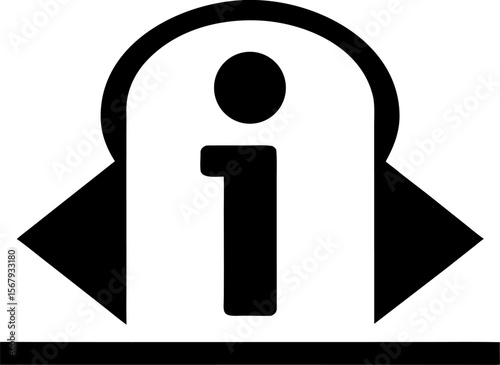 Information Signboard Icon Black and White