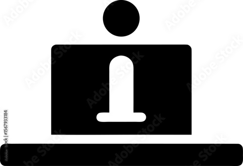 Roadside Information Sign Post Vector Icon
