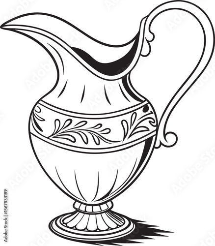 vector illustration of a jug