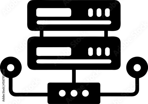 Server Connection Network Icon Vector