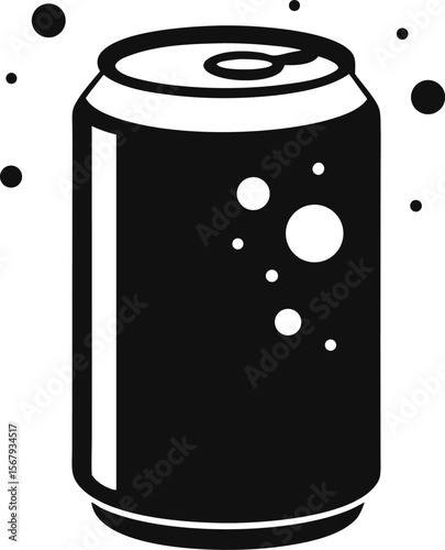 Soda Can with Bubbles Drink Icon