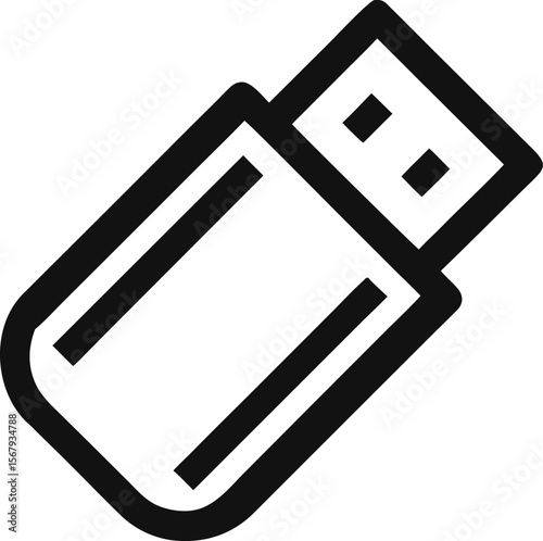 Universal Serial Bus Port Vector Graphic