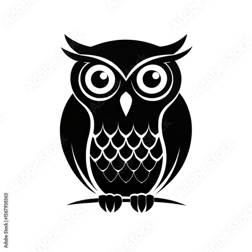 owl on tree icon