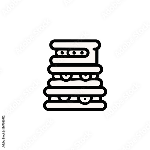 Mummy monster halloween spooky eyes cartoon character vector graphic design illustration icon halloween art