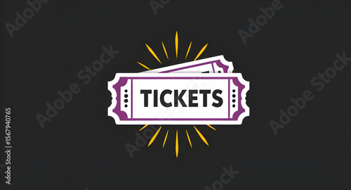 Tickets sign, Ticket icon, Admission ticket, Event ticket sign, Cinema ticket, Concert ticket icon, Show ticket, Entry ticket symbol, Ticket booth sign, Ticket label, Movie ticket icon, Festival ticke