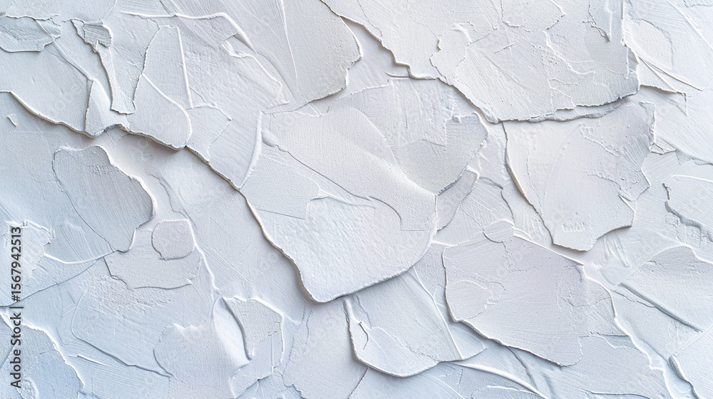 Obraz premium White Textured Plaster Wall Background – Abstract Cracked Surface Pattern