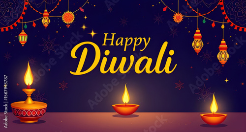 Happy Diwali greeting card, Diwali card design, Festival of Lights card, Diwali wishes card, Diwali celebration card, Diwali invitation, Diwali lamp card, Diwali diya greeting, Indian festival card, H