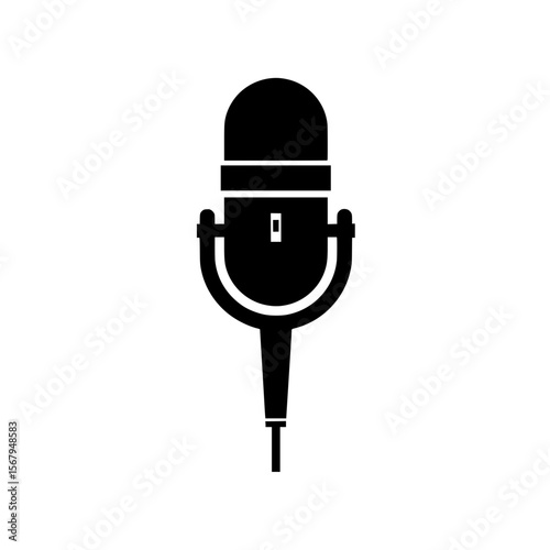 Classic or Retro Microphone Icon Vector