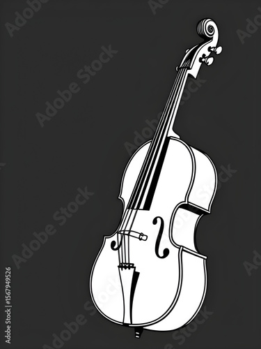 Violin, Violin icon, Classic violin, Musical instrument, String instrument, Violin vector, Wooden violin, Violin illustration, Symphony instrument, Violin silhouette, Fiddle, Violin with bow, Orchestr