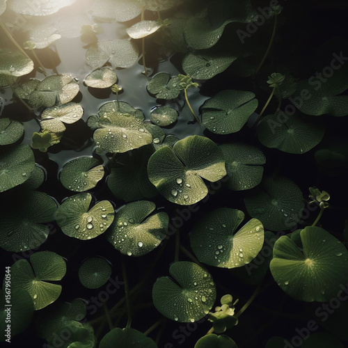 water lily in the pond