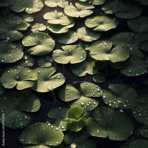 water lily in the pond