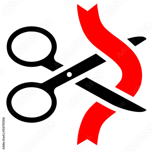 grand opening, project launch, inauguration, or ceremonial start of event or business, new beginnings, official celebrations, startup milestones, and corporate or public event openings in a bold