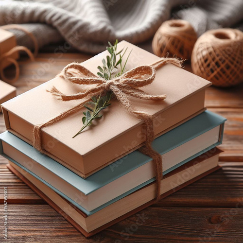 gift box on wooden background