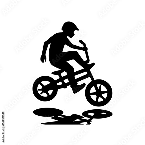 man doing stunt silhouette , man doing stunt vector