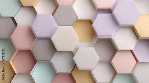 Colorful Hexagonal Geometric Pattern for Modern Design Background