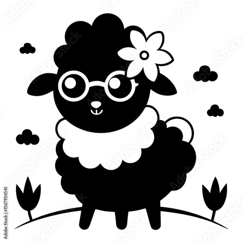 vector illustration of a sheep