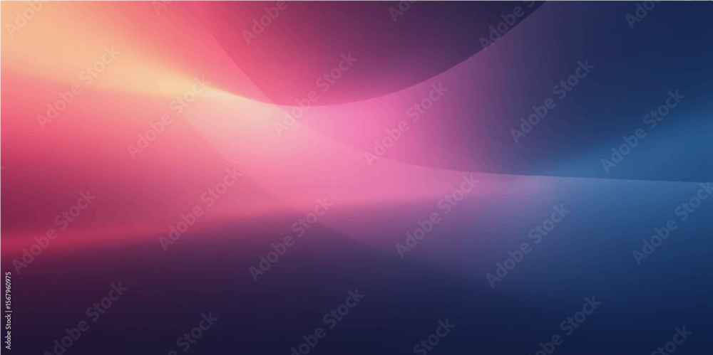 Fototapeta premium Abstract purple and blue background with glowing rays and a dynamic curve pattern
