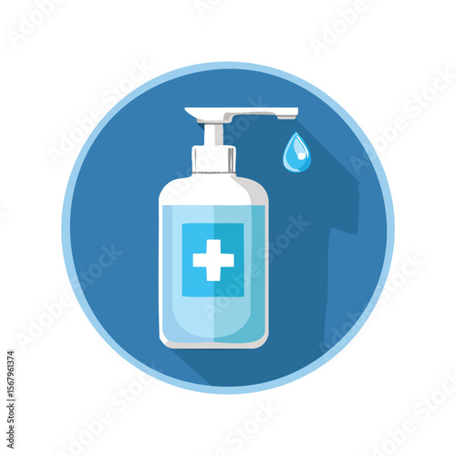 Simple Illustration Hand sanitizer dropping