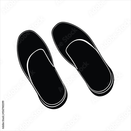 Indoor Footwear Logo Vector Illustration