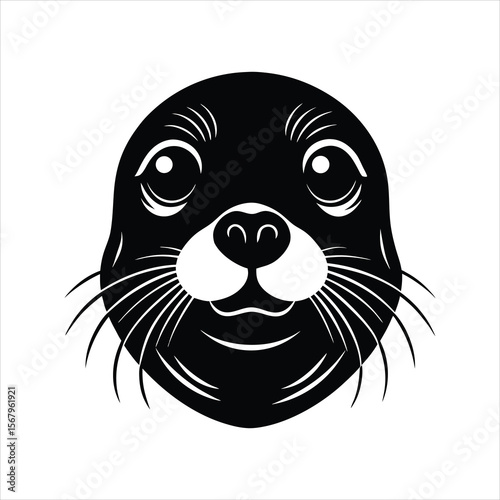 Marine Animal Seal Icon Vector Design