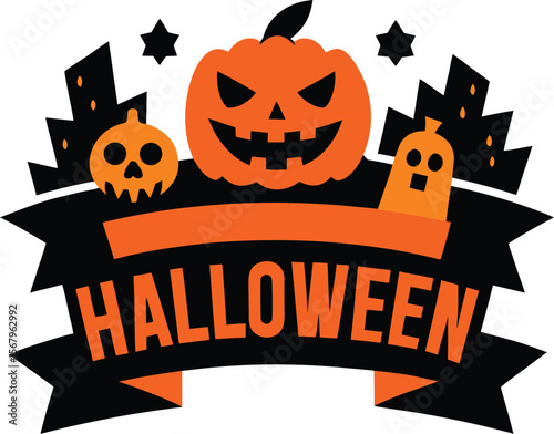 halloween pumpkin vector illustration