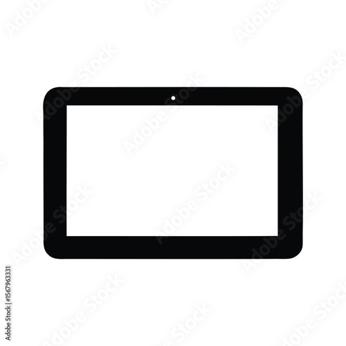 Icon of a simple tablet with a rounded edge black border