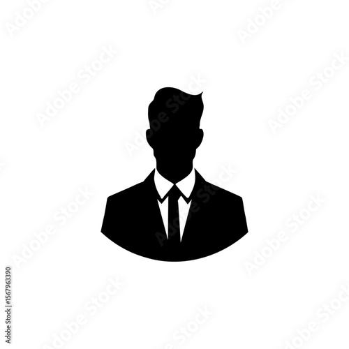 Silhouette of a Business Executive: A striking silhouette captures the essence of a business executive. Perfect for corporate branding, professional themes and concepts.