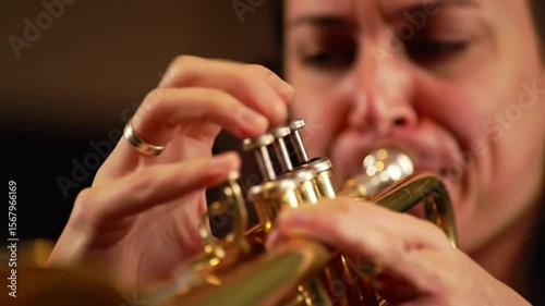 Trumpet Player Close-Up
