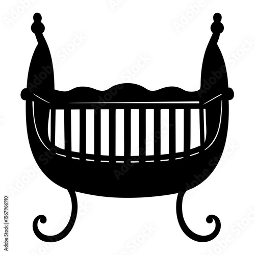 Baby cradle vector illustration