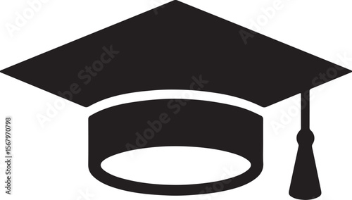 Graduation Cap Icon Education, Success, and Achievement Symbol