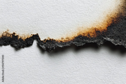 Burnt edge of paper