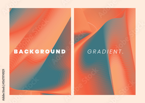 Abstract gradient poster background vector set. Minimalist cover template gradient color. Ideal design for social media, cover, banner, flyer, music, ads.