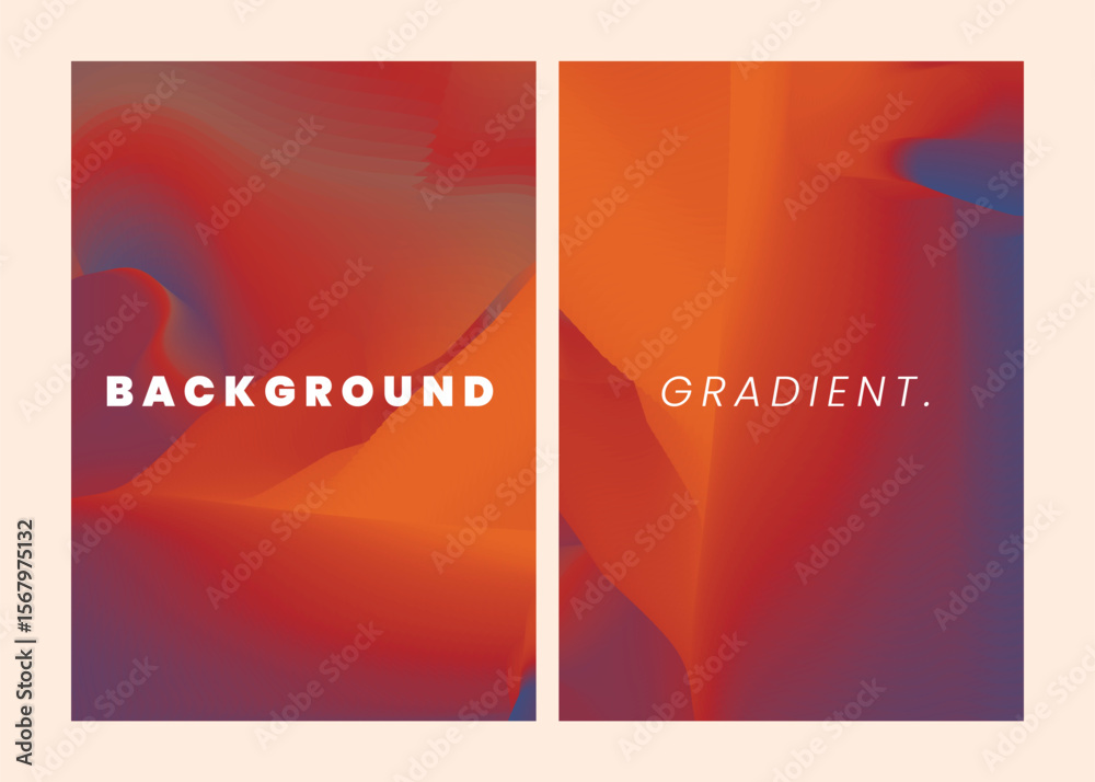 Fototapeta premium Abstract gradient poster background vector set. Minimalist cover template gradient color. Ideal design for social media, cover, banner, flyer, music, ads.