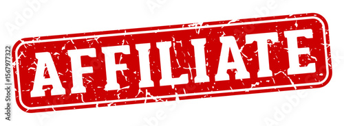 affiliate rectangular sign. affiliate stamp