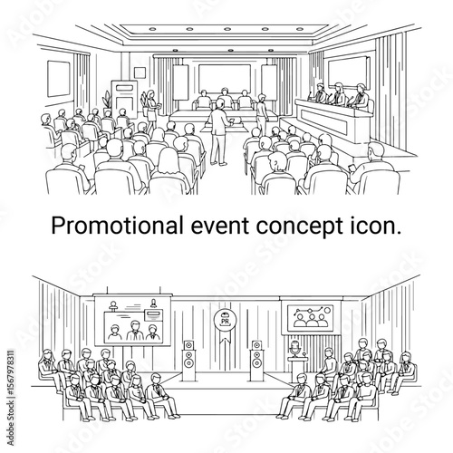 Promotional event concept icon.