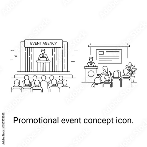 Promotional event concept icon.