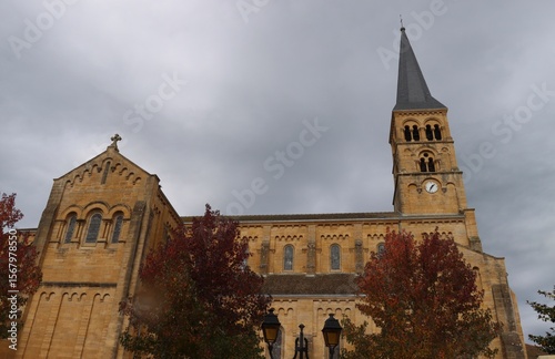 A neo roman church Sacre Coeur in Charolles, Burgundy, France