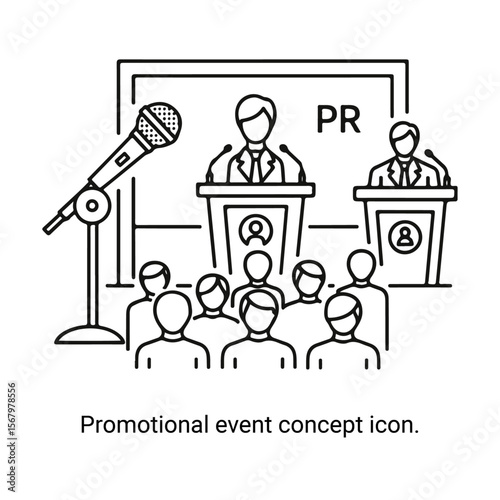 Promotional event concept icon.