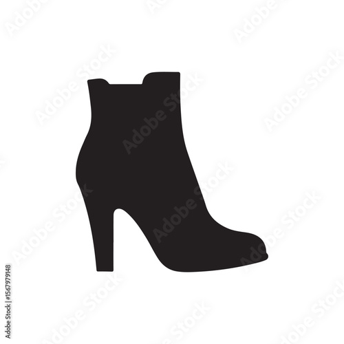 Heeled Boot icon isolated. simple vector icon on white background