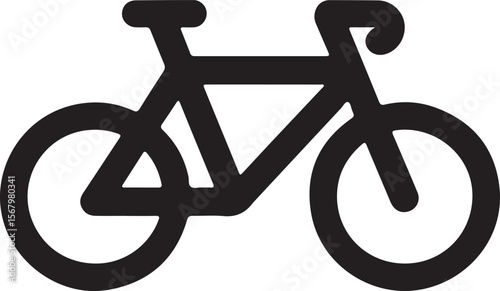 Cycling Icon Simple Bicycle Illustration for Websites and Apps