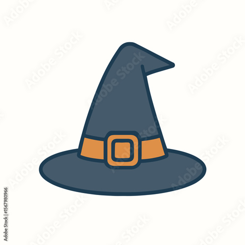 Classic Witch Hat Icon for Halloween