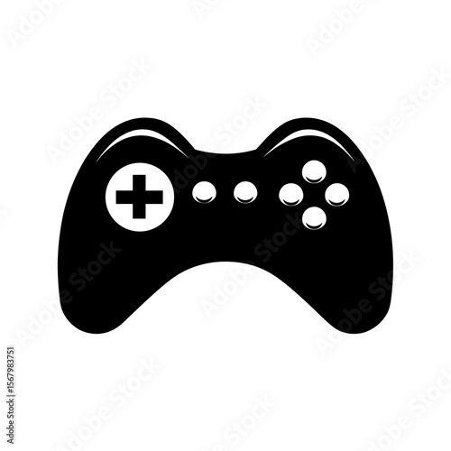 A sleek, minimalist black-and-white image showcases a modern game controller, symbolizing gaming and interactive entertainment experiences.