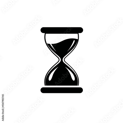 Iconic hourglass illustration symbolizing the passage of time, deadlines, and efficiency. This design is great for any project.