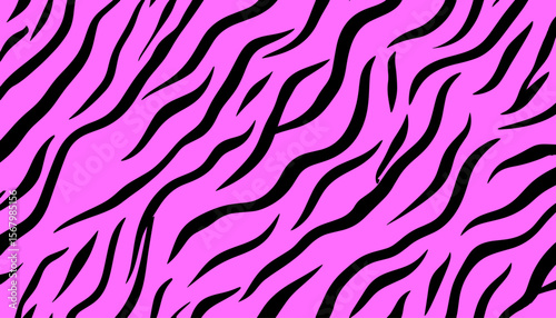 ピンクベースのミニマルなタイガーストライプ柄 虎柄
– Clean Tiger Stripe Pattern on Soft Pink Background
